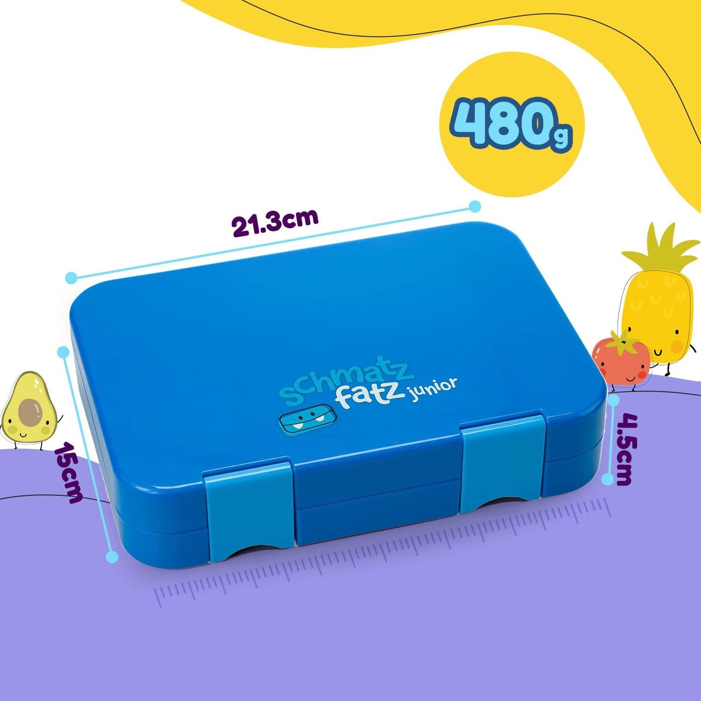 Kinder Brotdose, Blau Junior Brotdose