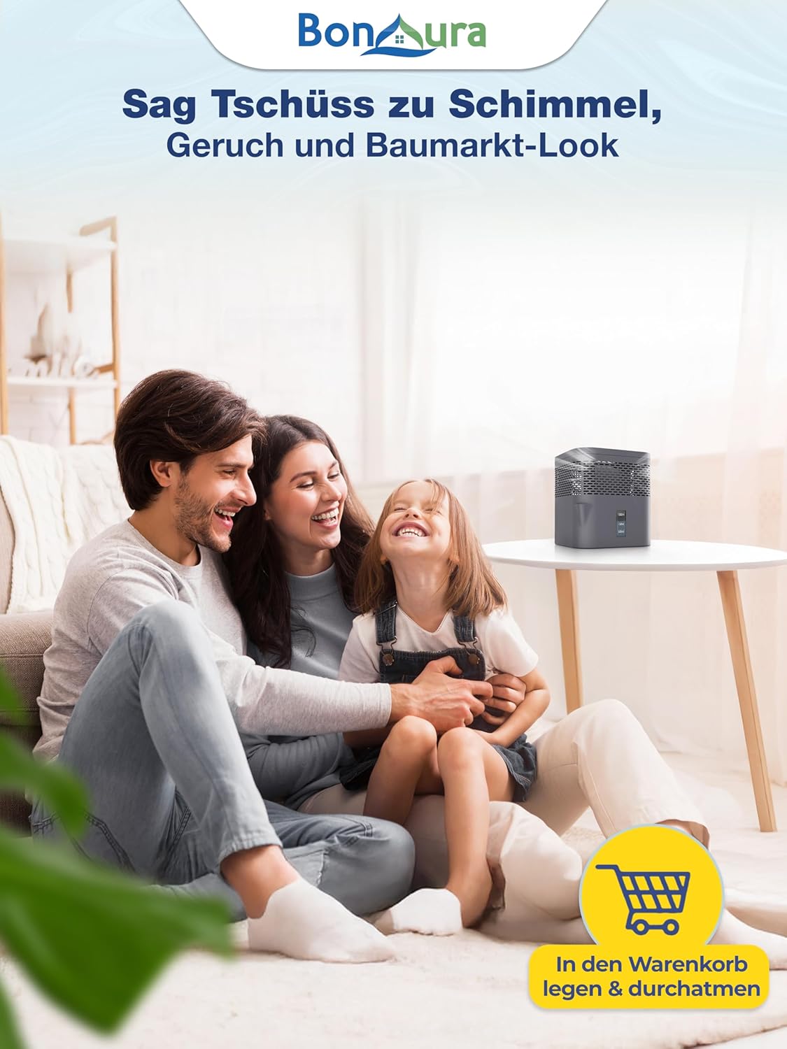 Luftentfeuchter ohne Strom mit Nachfüllpack, Titanium Gray