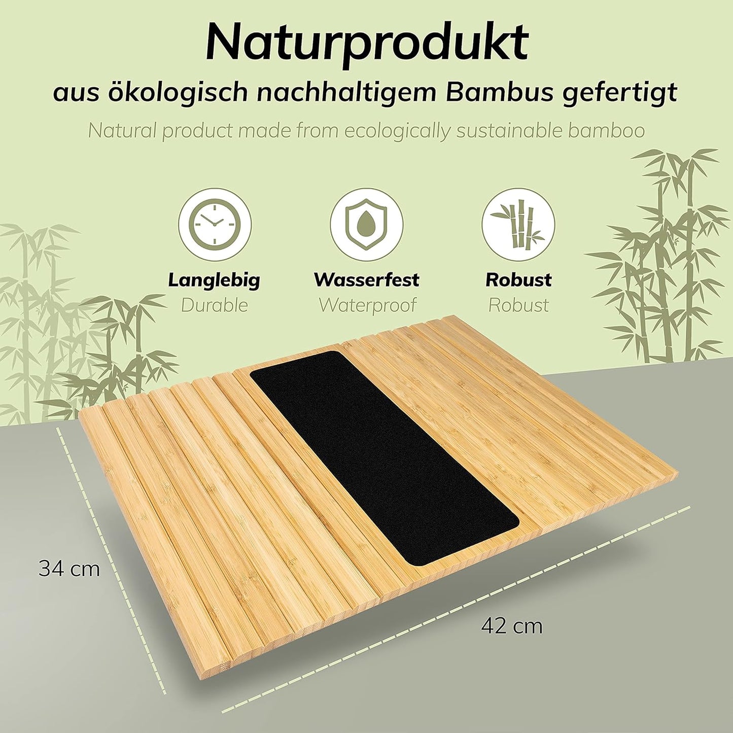 Sofatablett, Bambus mit Pad