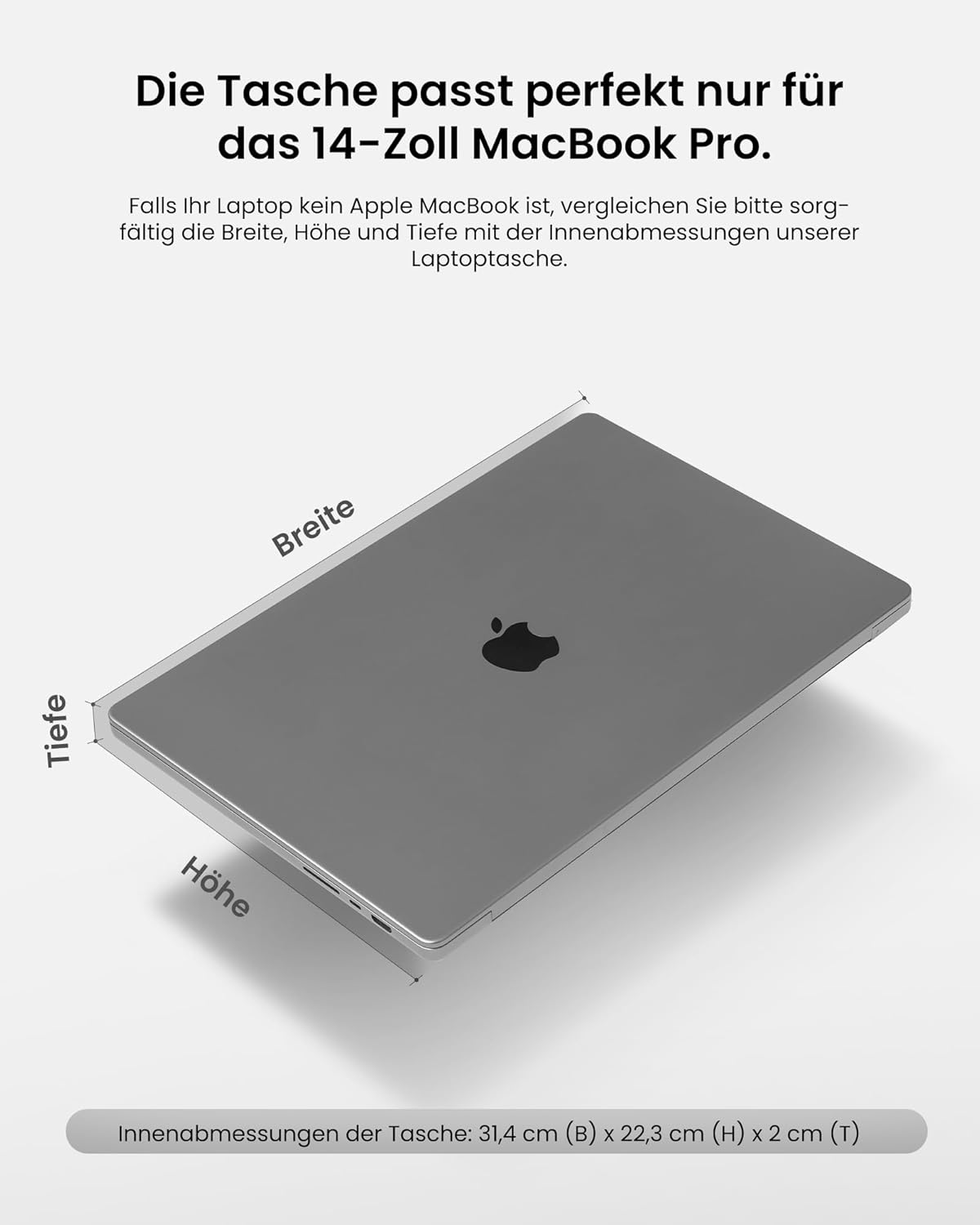 Laptop Hülle für MacBook Pro 14 Zoll, 14 Zoll für MacBook Pro 14 Schwarz