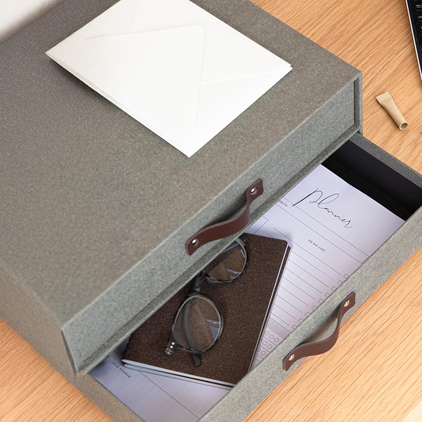 Birger Schubladenbox mit 2 Schubladen, Grau 2