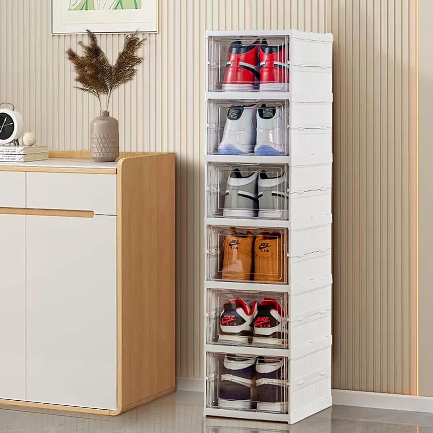 Transparente Schuhboxen mit Tür (bis Grösse 46), 1#