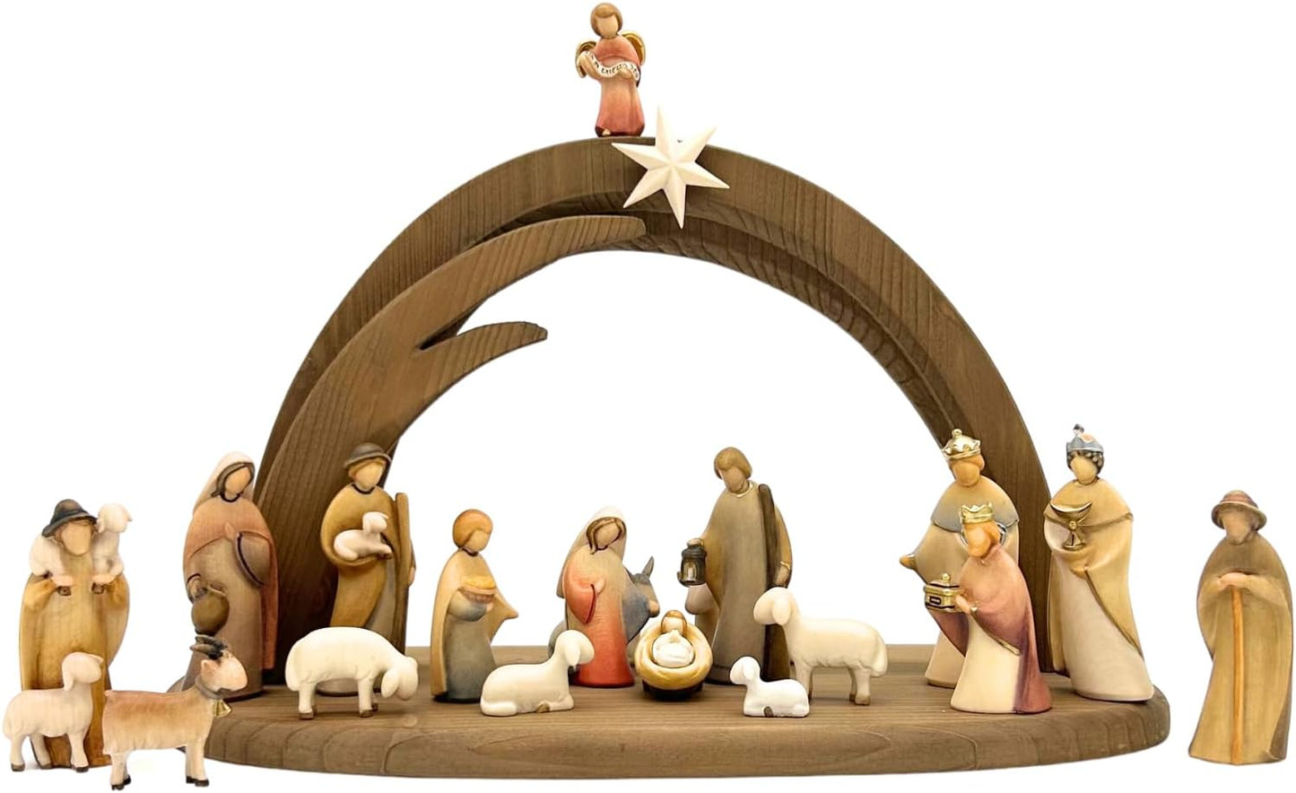 Adventskalender Weihnachtskrippe, Holz bemalt