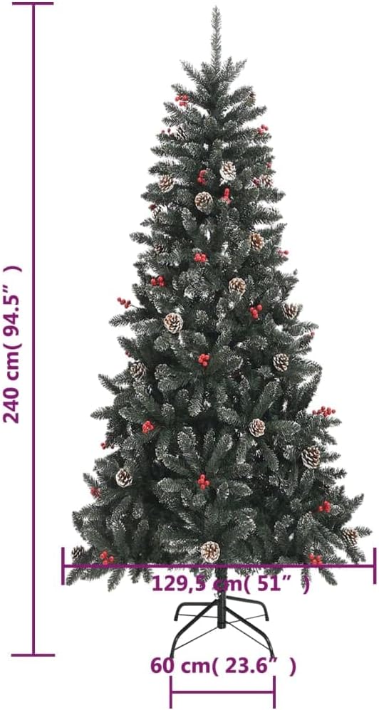 Künstlicher Weihnachtsbaum mit Ständer, 240 cm, 240 x 129.5 cm