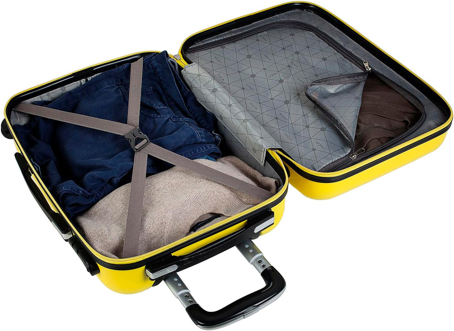 2-teiliges Reisekoffer-Set, Gelb S + M