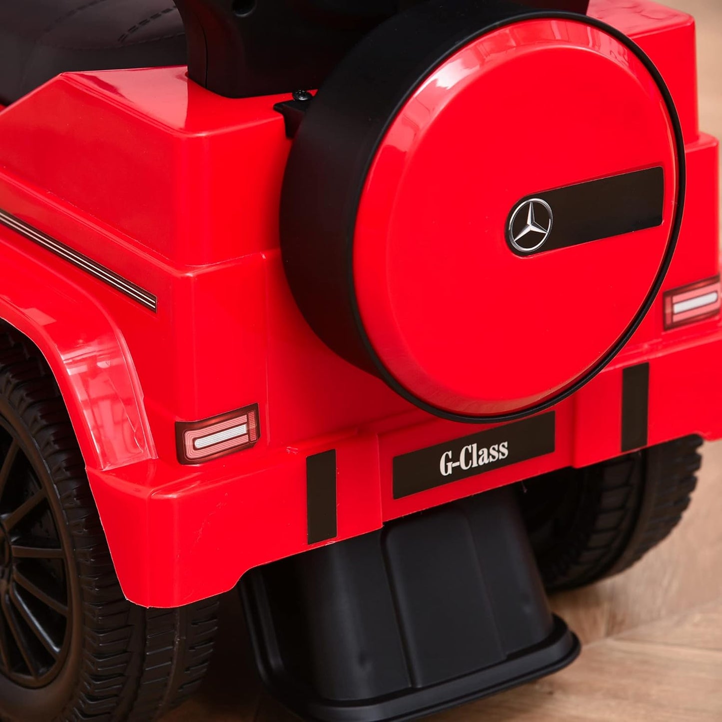 Rutschauto mit Schiebstange, Rot