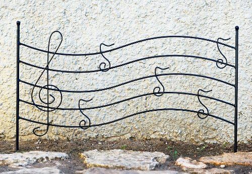 Steckzaun Melody Rankgitter aus Metall 56x80 cm