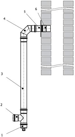 Pellet-Ofenrohr 1000 mm, Rohr 1000mm