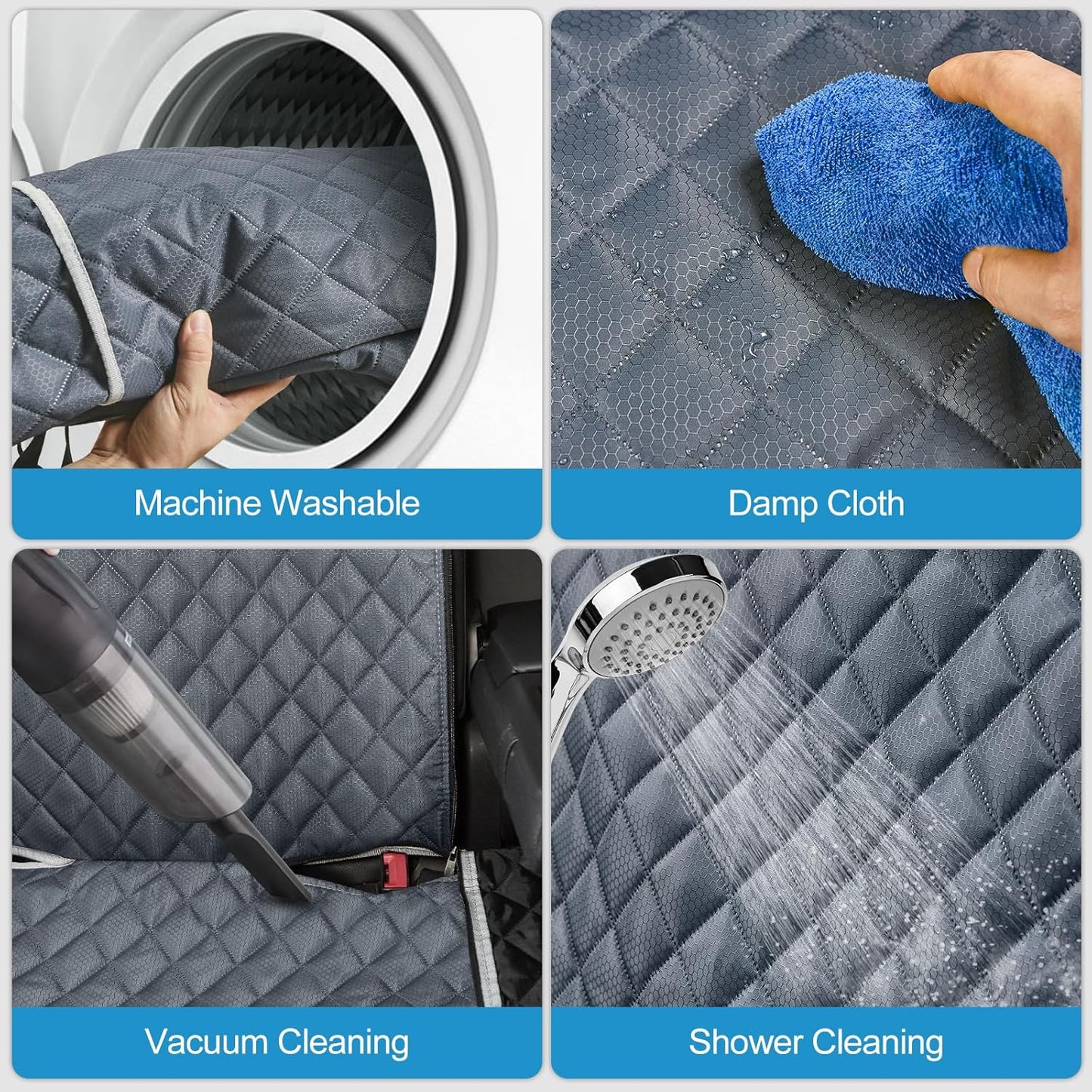 Wasserdichte Autoschondecke für Hunde, grau / X-Large
