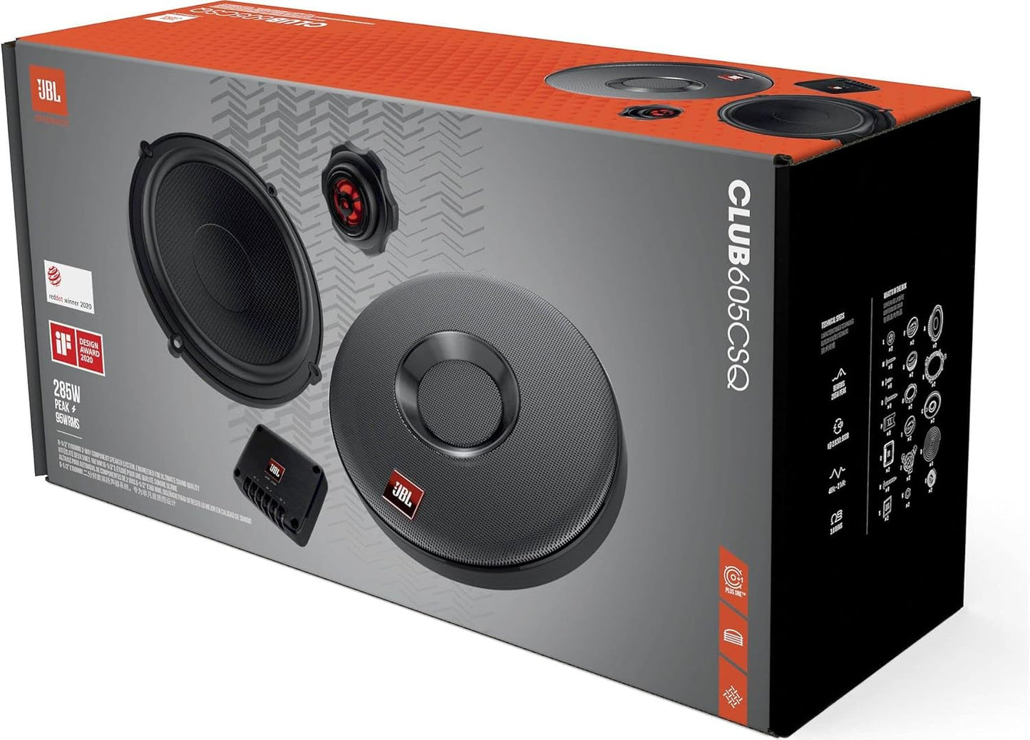 2-Wege KFZ Soundsystem mit Frequenzweichen Club 605CSQ