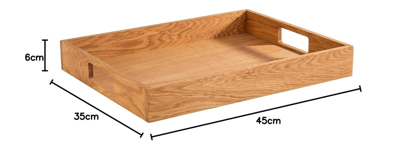 Serviertablett aus Eichenholz