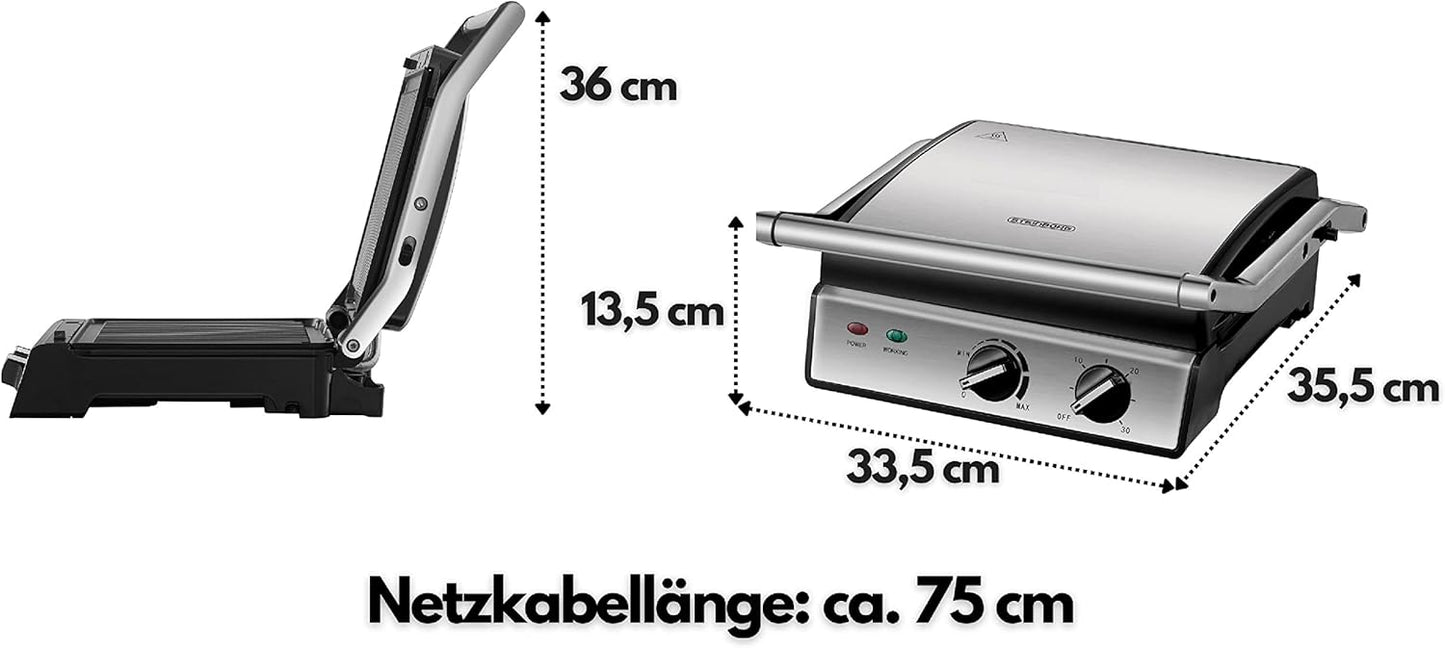 Kontaktgrill mit abnehmbaren Platten