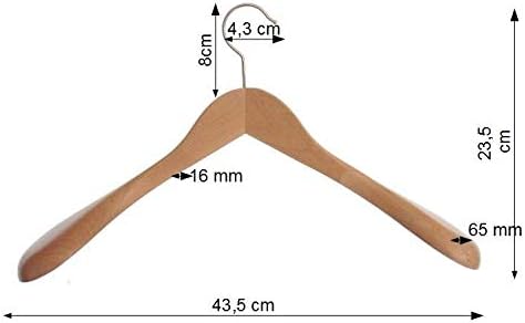 5-teiliges Holz-Kleiderbügel-Set, 5 St. Eiche Gebeizt