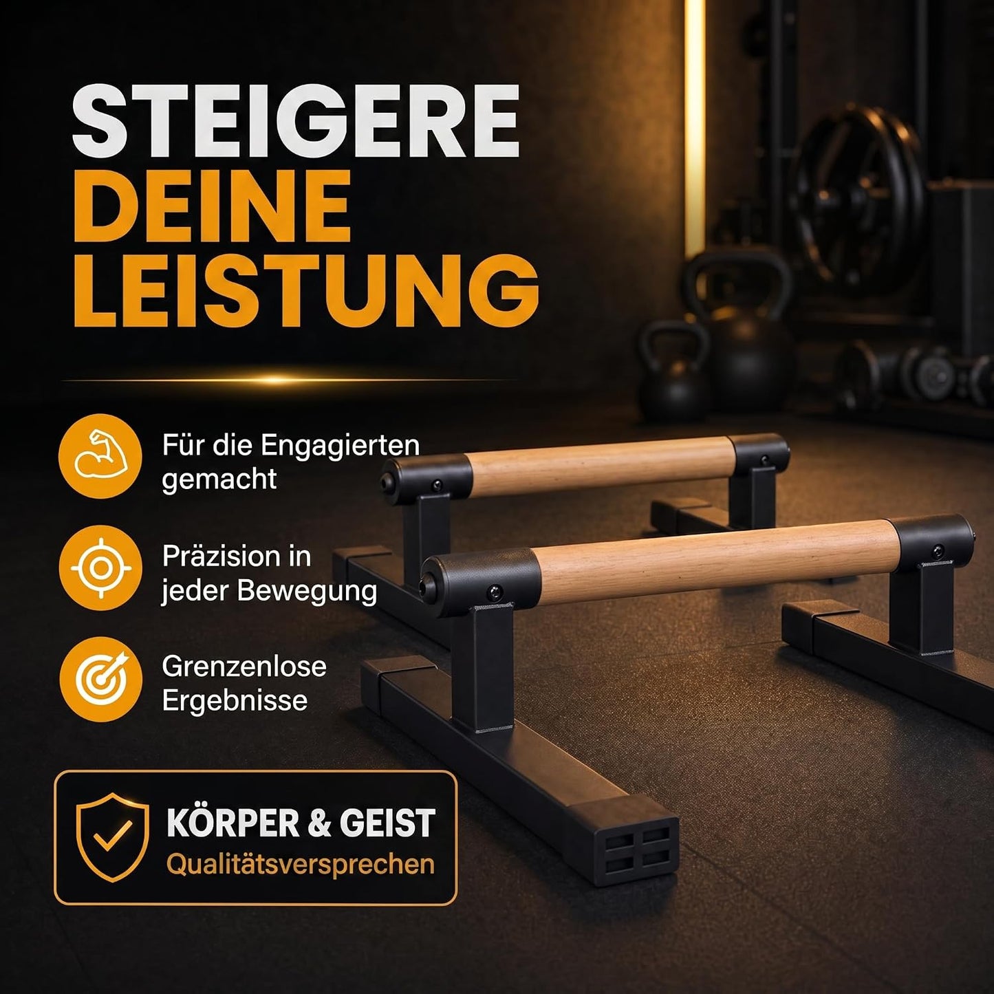 Push-Up Liegestützgriffe, Holzgriff L