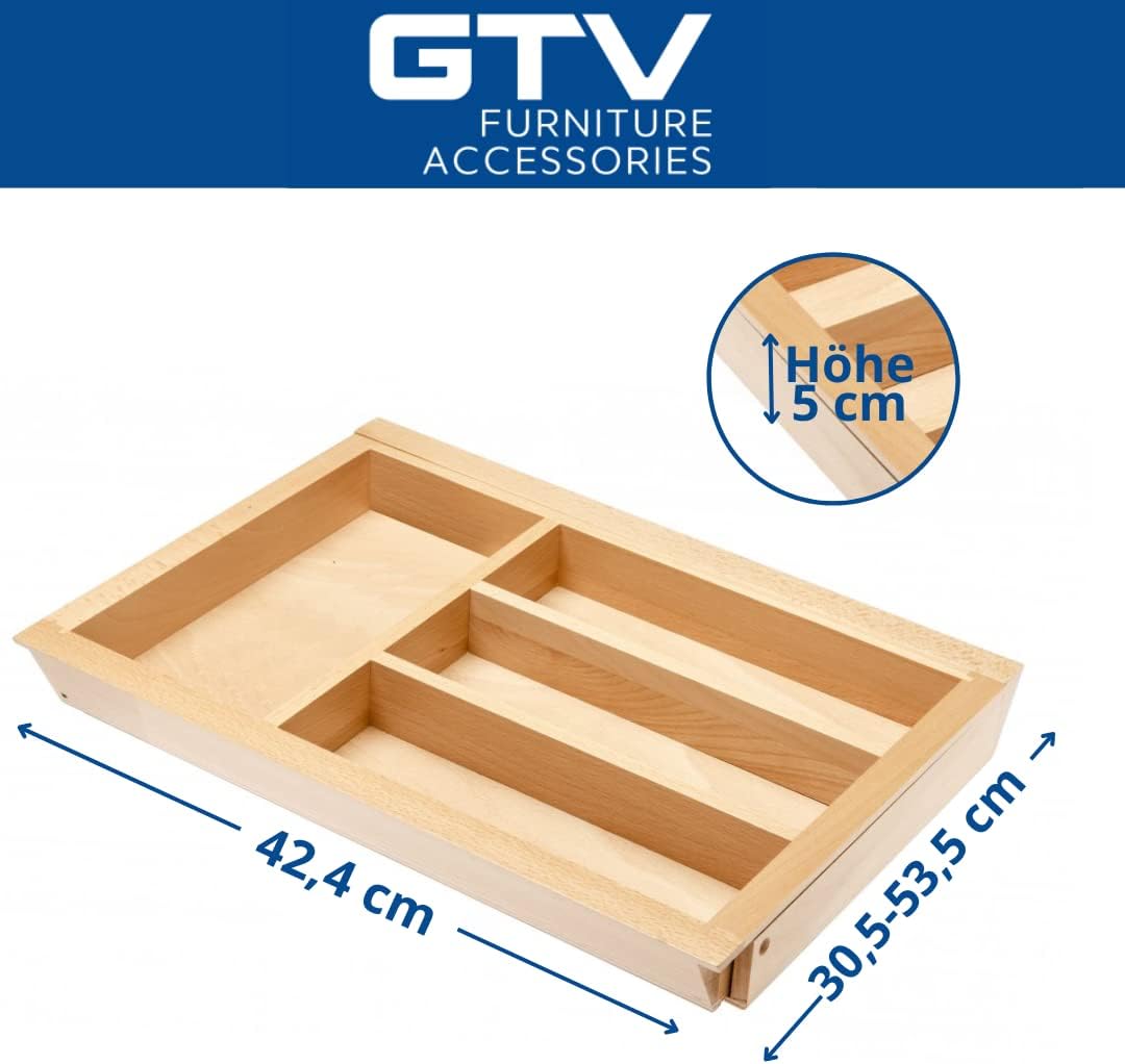 Schubladeneinsatz CUSTOMI für Küchenschubladen, Width 305-535mm / Depth 424mm