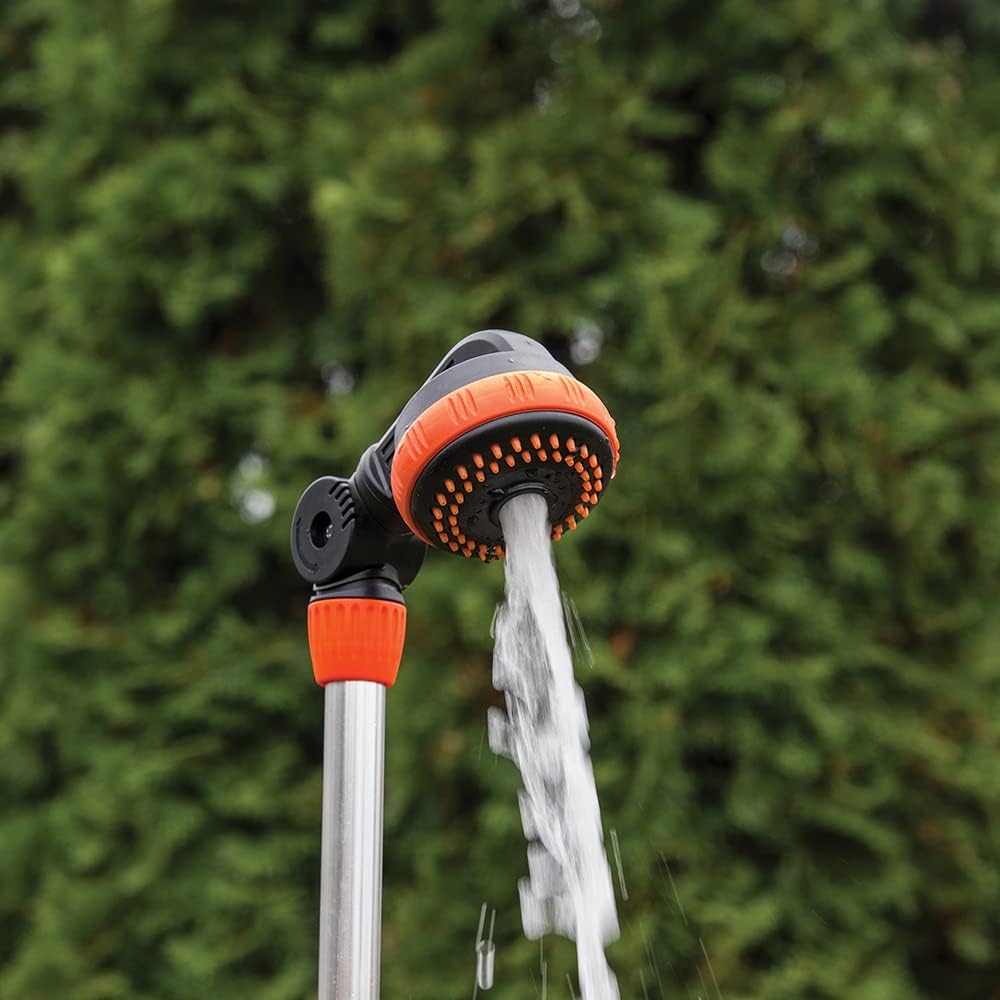 Höhenverstellbare Black Line Gartendusche mit Stativ