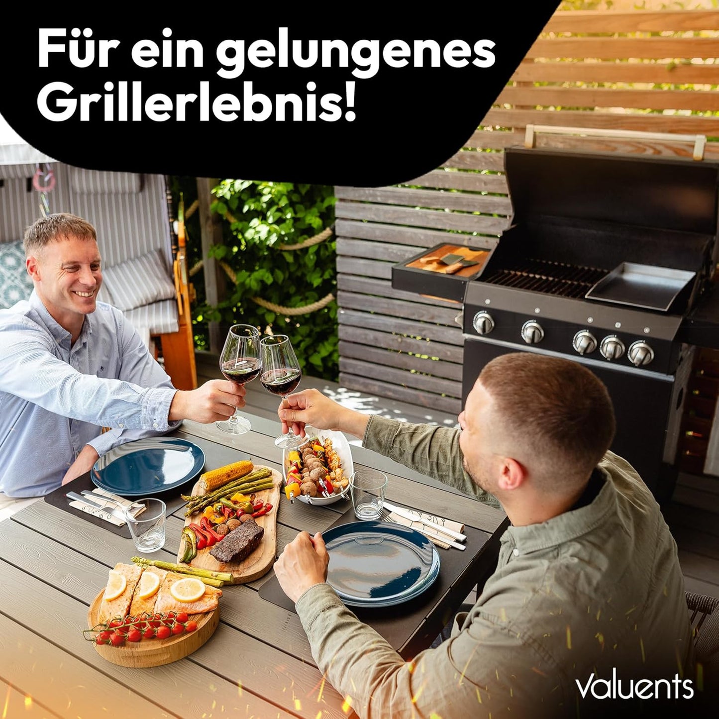 Grillplatte mit Zubehör, 35 x 25 cm
