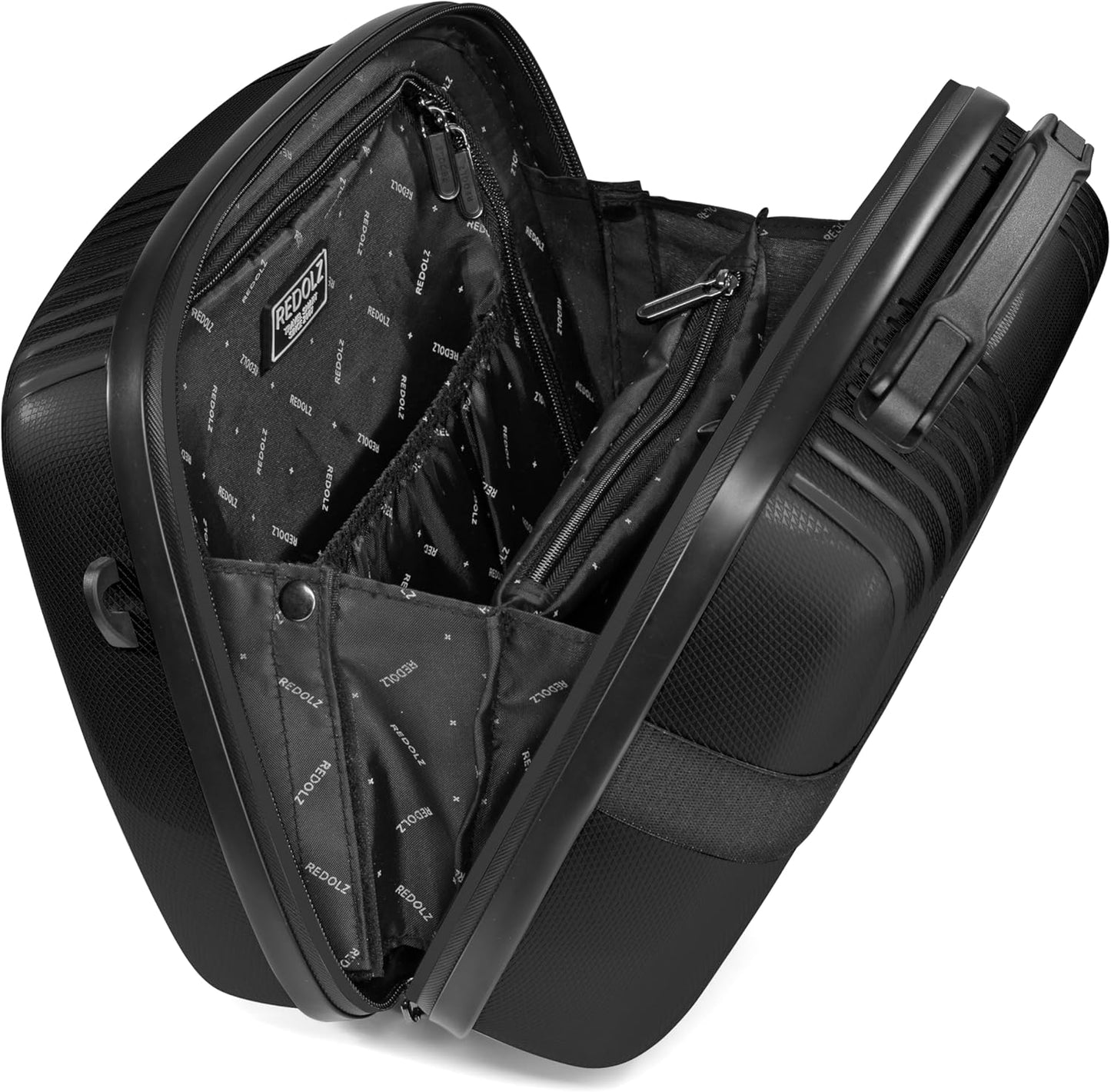 Essentials 14: 2-teiliges Hartschalenkoffer-Set mit Laptopfach & Beauty-Case, Black Metallic 2-SET Trolley+ Laptopfach erweiterbar & BC