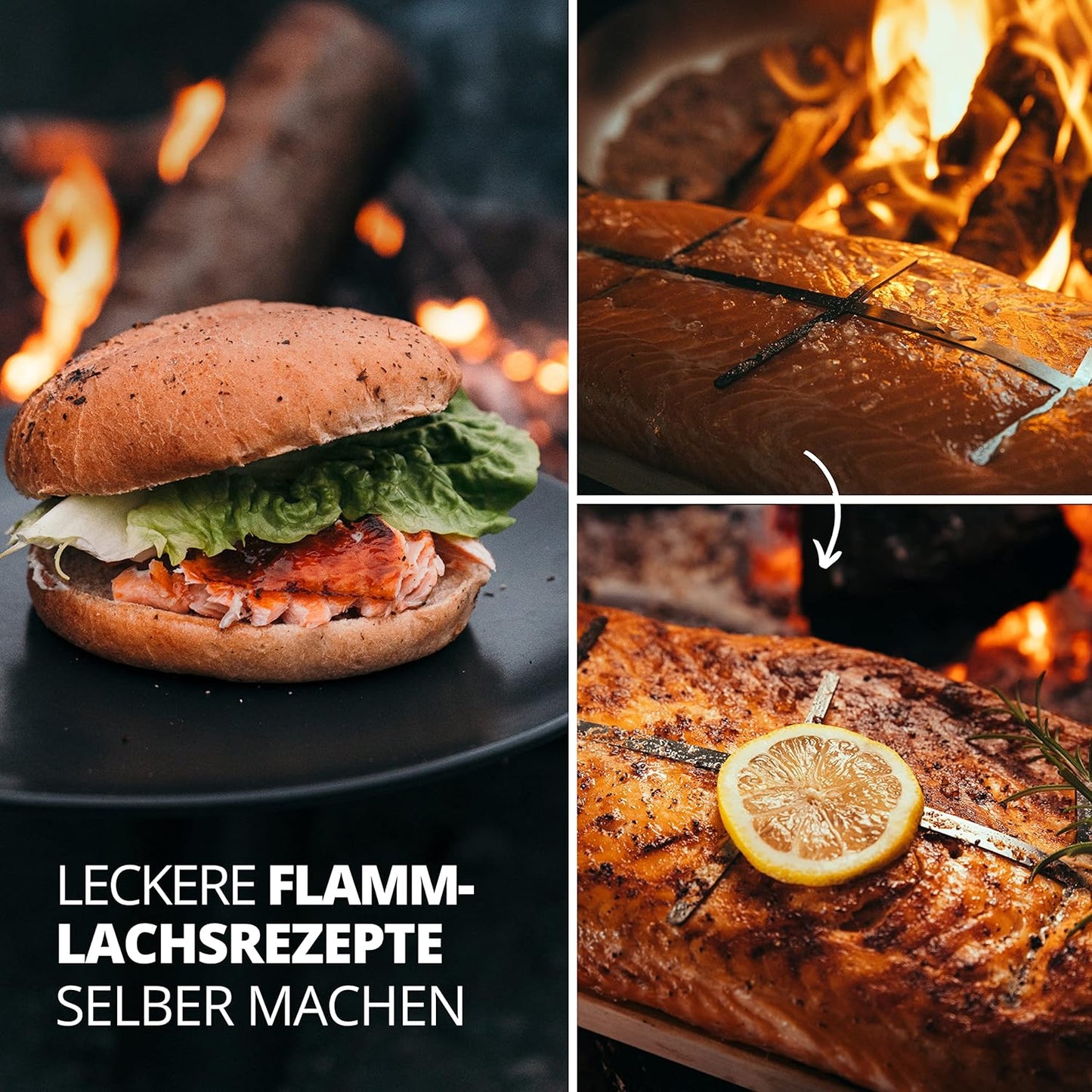 2 x Flammlachsbretter, Ersatzbretter Zubehör