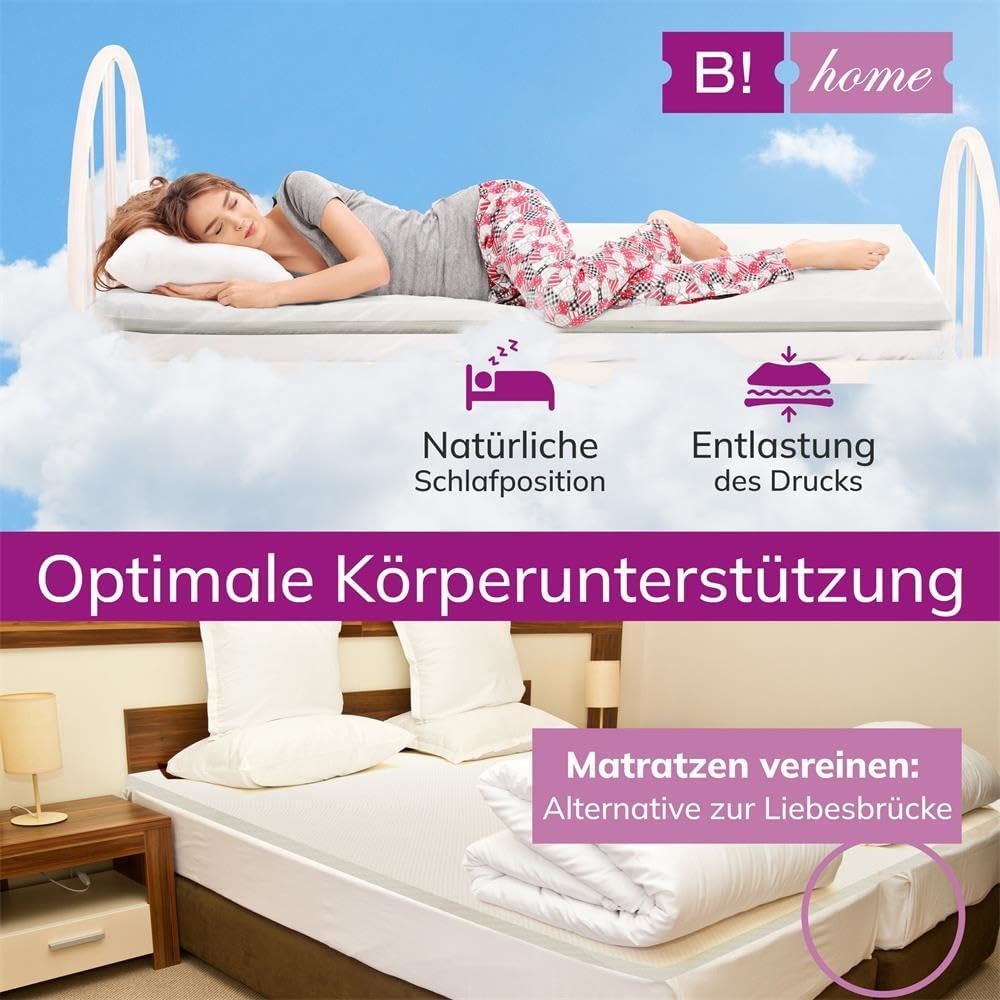 Matratzentopper, 90 x 200 cm, 90x200x4 cm Memory-Schaum