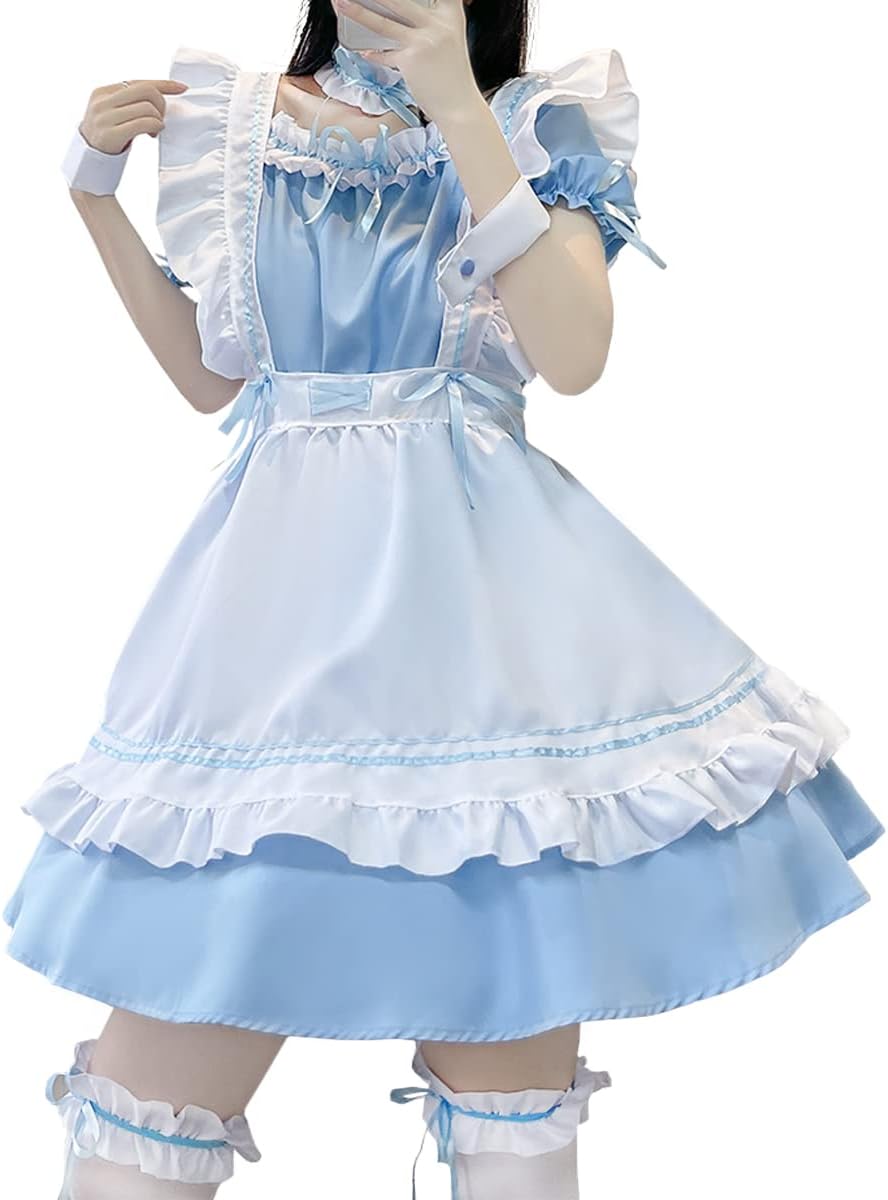 Anime Maid Cosplay Kleid, Blau L