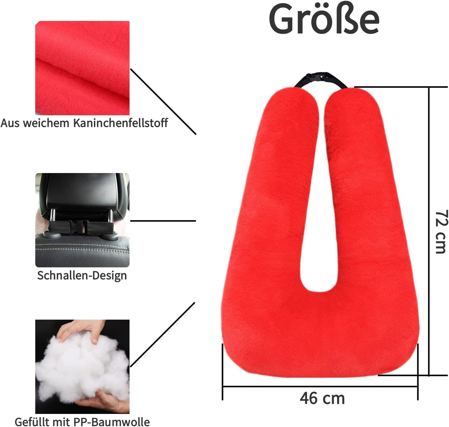 Reisekissen für Kinder, Rot