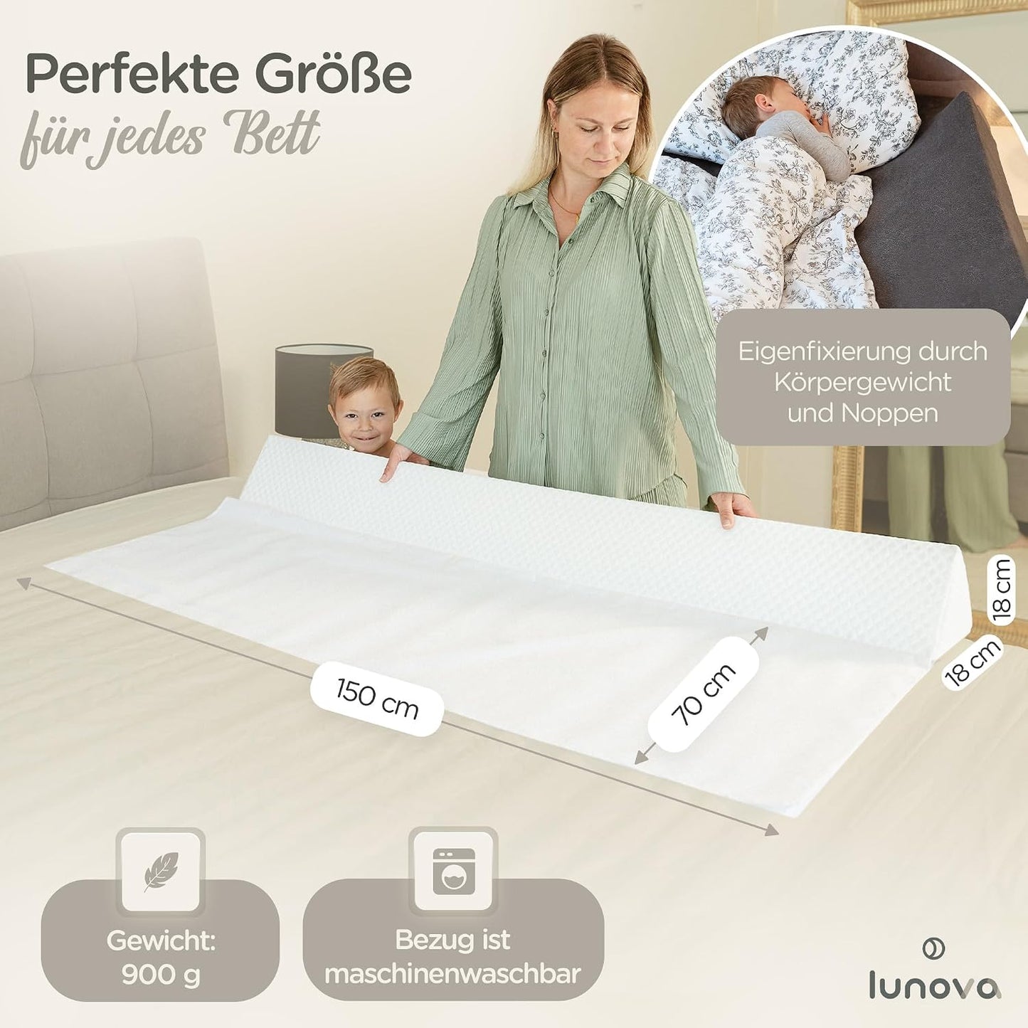 Rausfallschutz für Kinder- und Babybetten (150 cm), 150cm