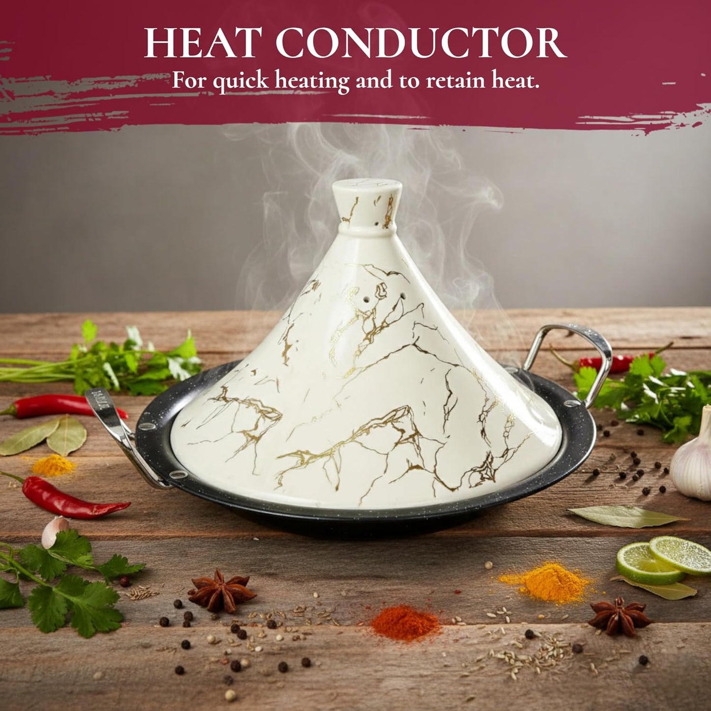 Tajine Schmortopf, Weiss 34 cm