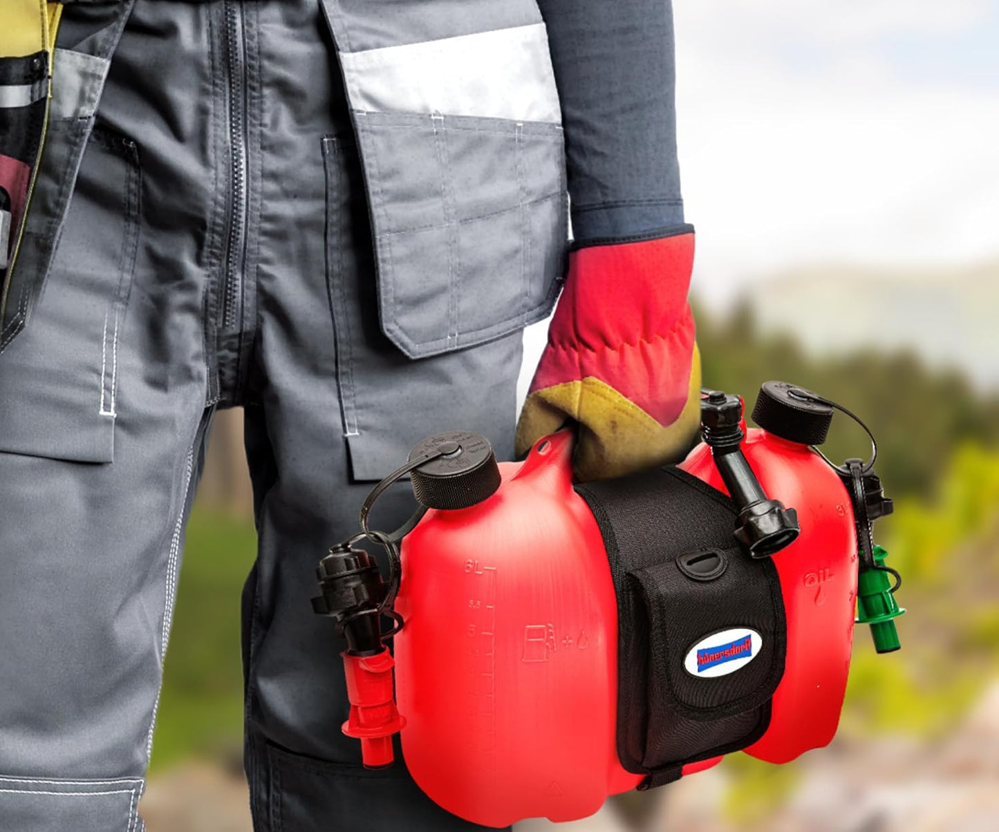 Satteltasche für Doppelkanister, 4.5 L Schwarz
