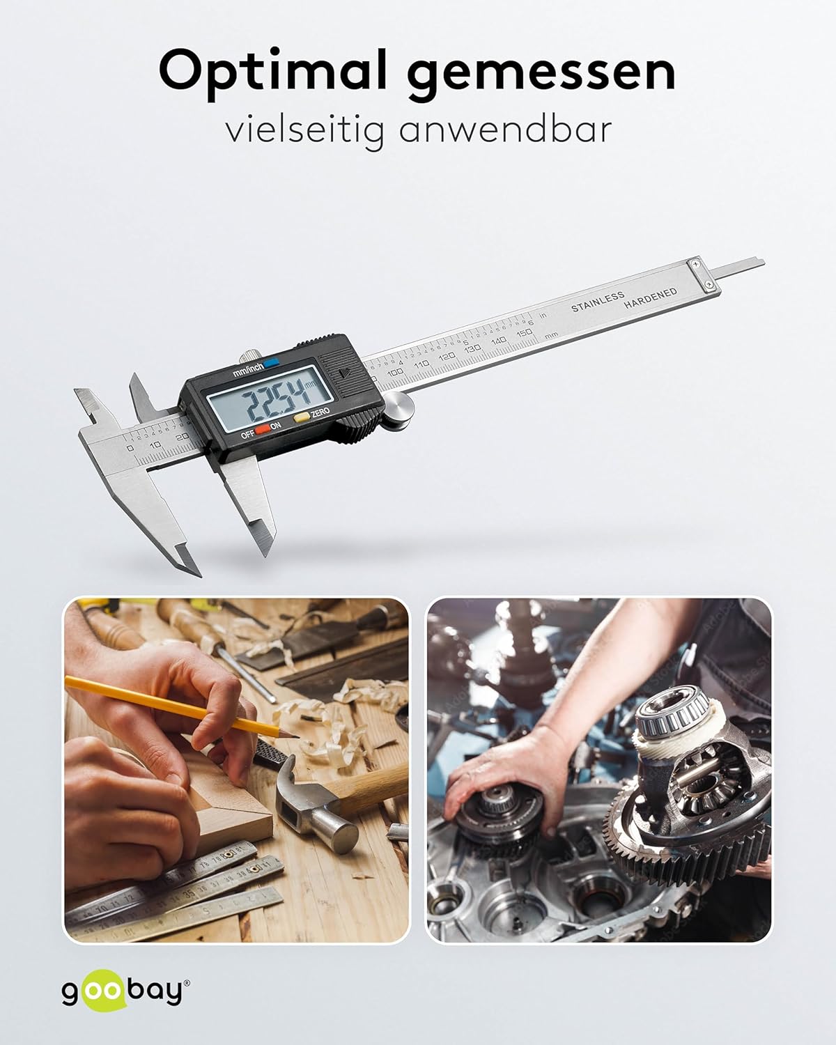 Messschieber 77001 mit LCD-Display, 150 mm