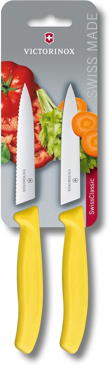 Swiss Classic - 2-teiliges Gemüsemesser-Set, Gelb Single