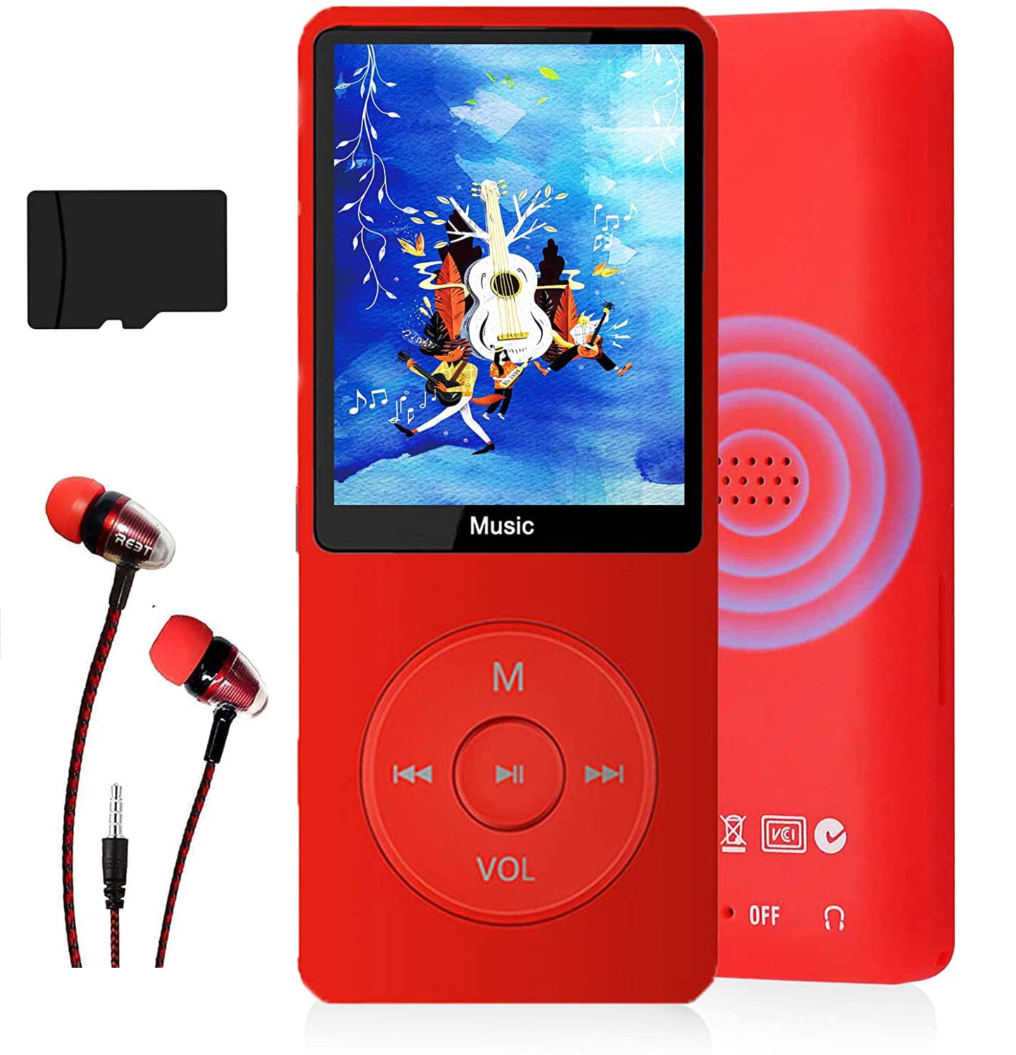 Ultra Slim MP3-Player, Rot