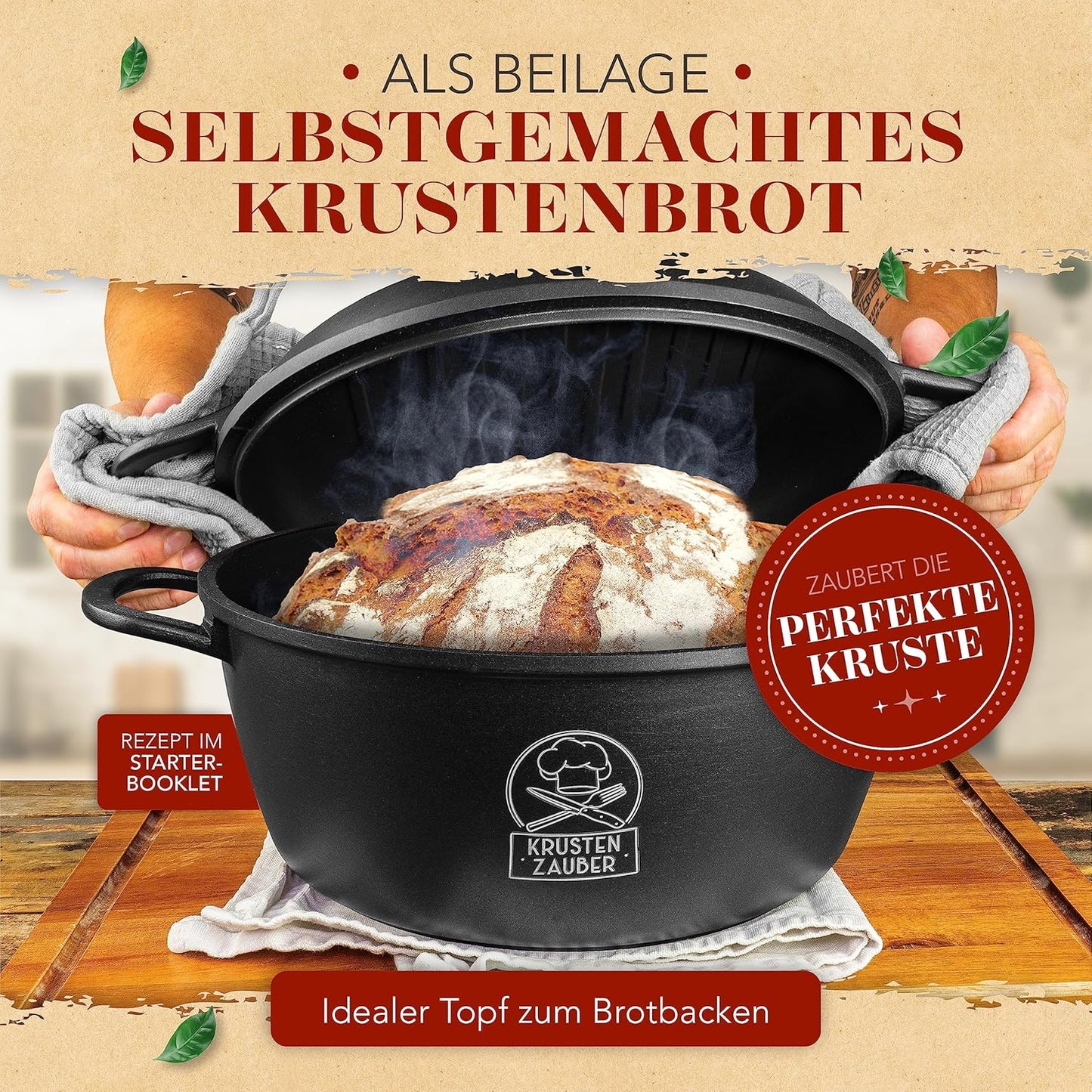 Bräter mit Deckel und Glasdeckel, backofengeeignet, Schwarz 28cm