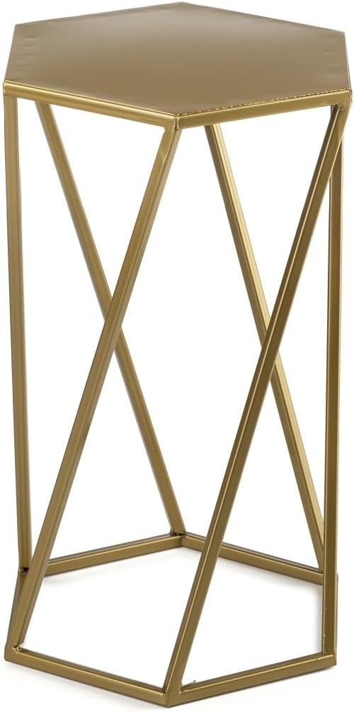 Sechseckiger Blumenständer, 40 cm|gold