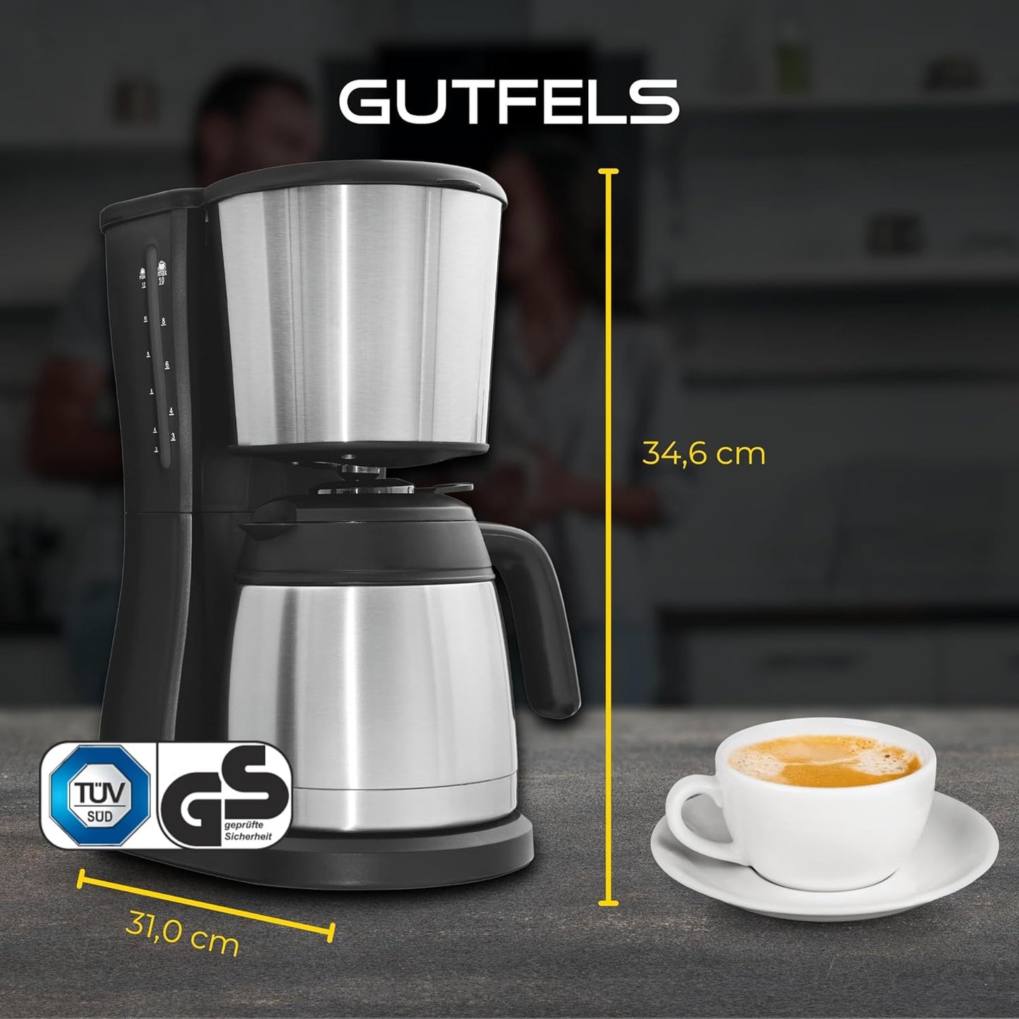Filterkaffeemaschine Coffee 2030 mit Thermoskanne (12 Tassen)