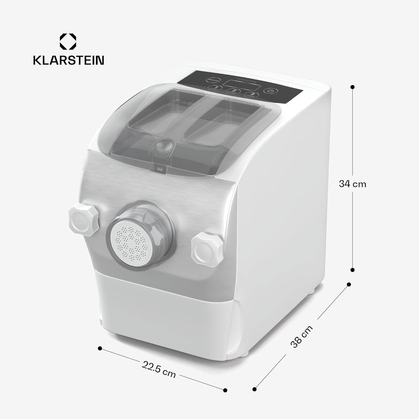 Elektrische Pastamaschine mit 7 Aufsätzen, Weiss