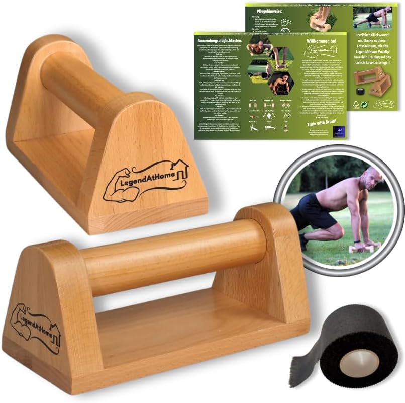 2er-Set Gelenkschonende Parallettes, Buche Small