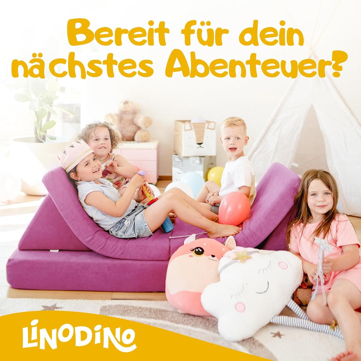 Spielsofa für Kinder, Schmetterlingslila