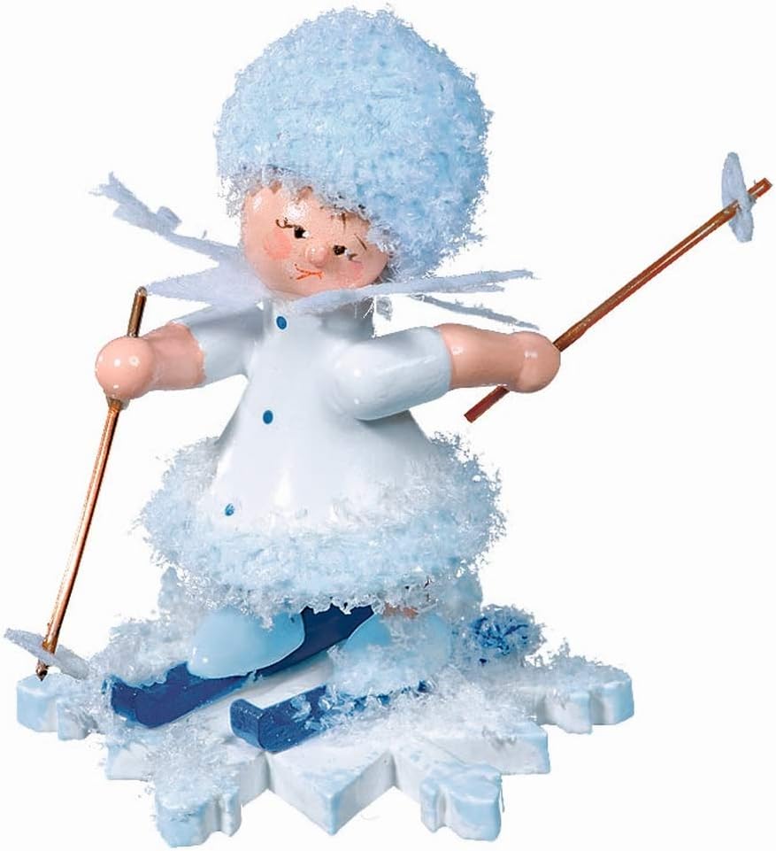 Schneeflöckchen mit Ski