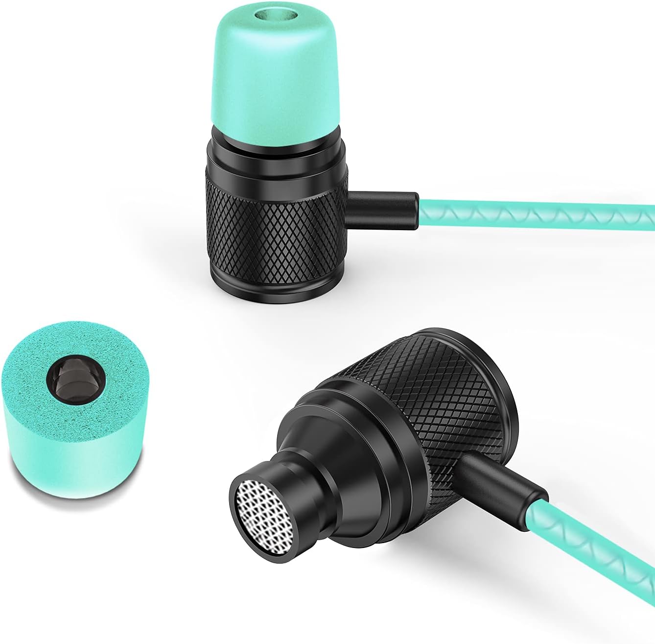 In-Ear Ohrhörer mit Kabel und Mikrofon, 3.5 mm Türkis