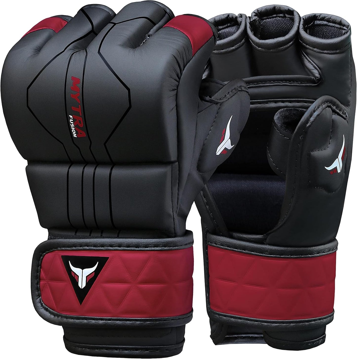 Handschuhe für Kampfsport, S Black/Maroon