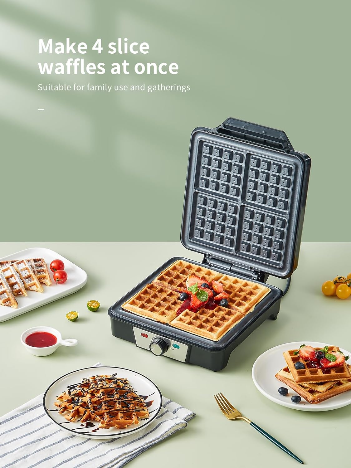 Waffeleisen für Belgische Waffeln, Schwarz