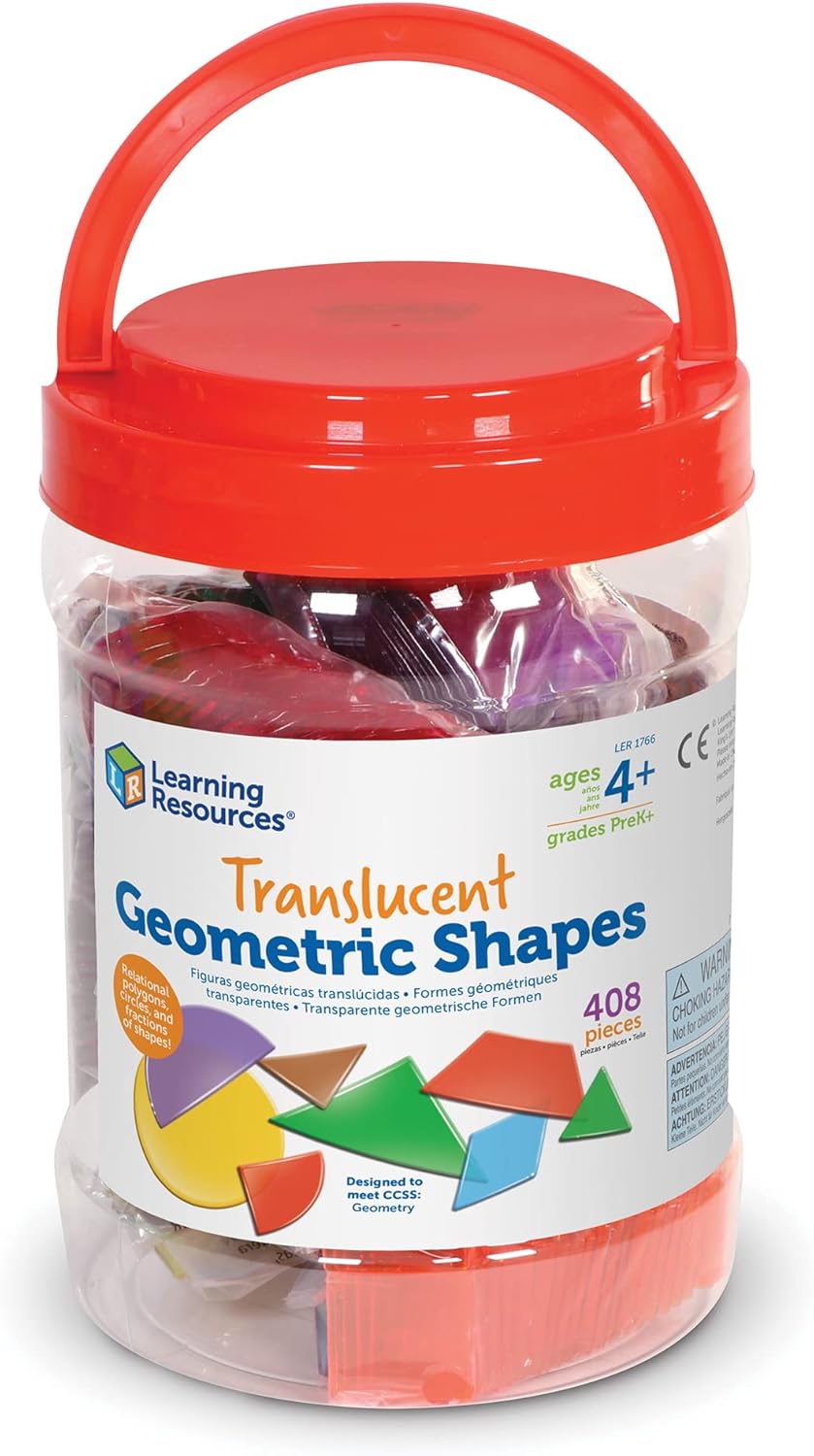 Transparente Geometrie-Formen-Set, Single