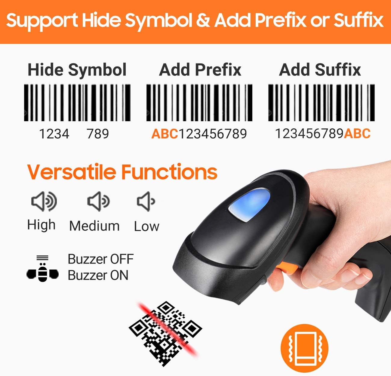 Pro Extreme Barcodescanner HW0007, Orange