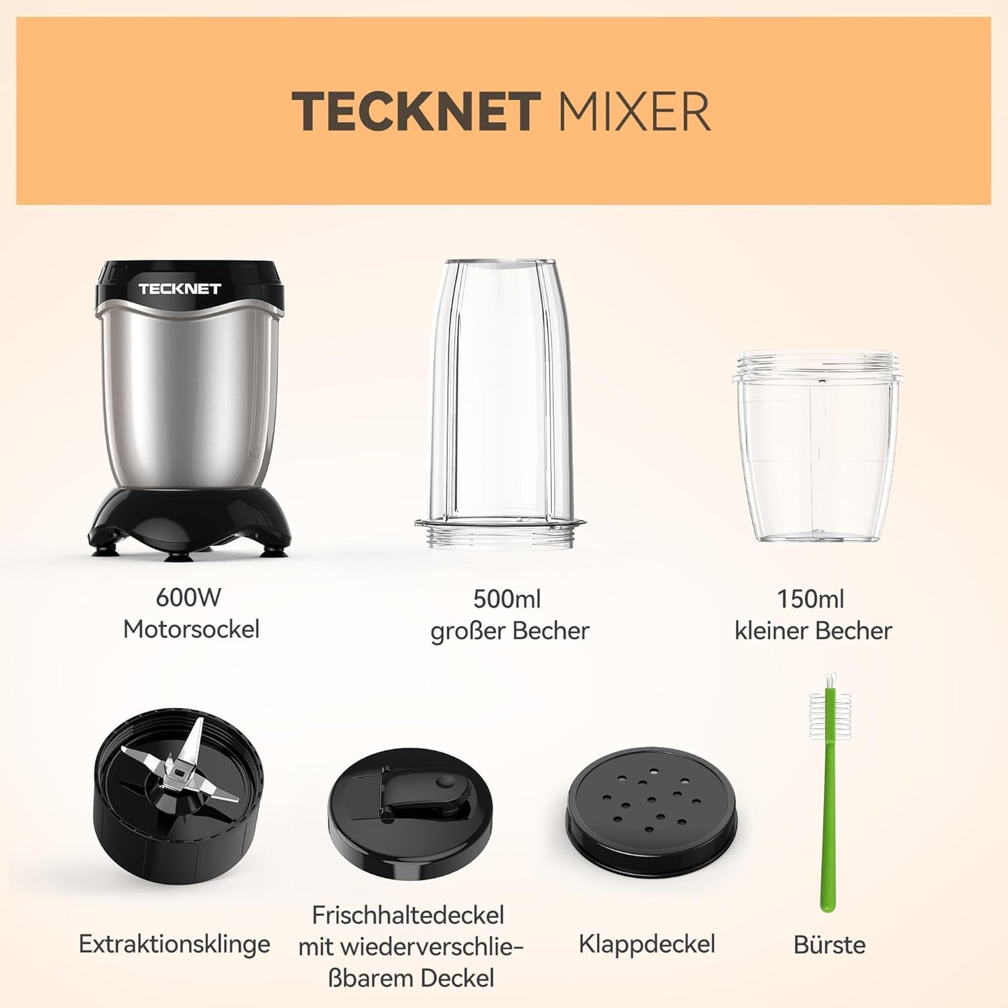Mini-Standmixer, Grey