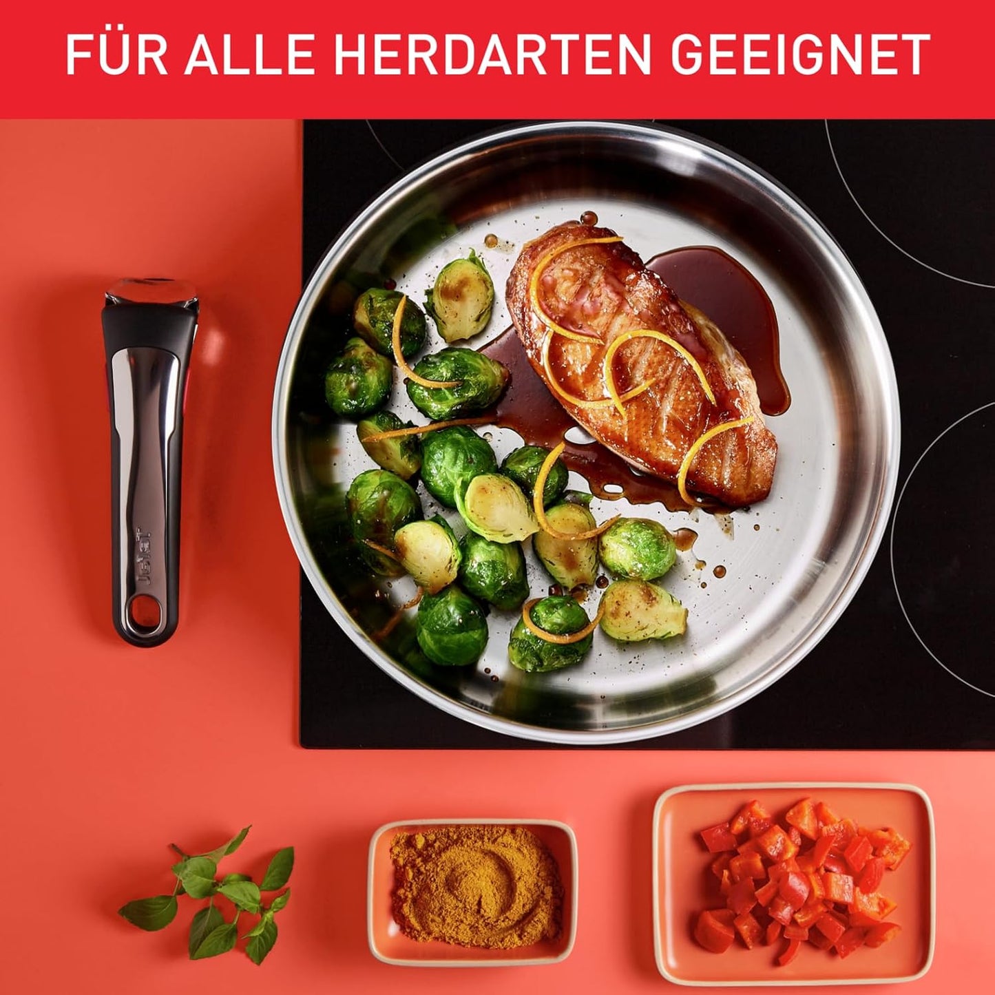 Ingenio Preference On Kasserollenset, Topfset 4-tlg - 16 cm/ 18 cm/ 20 cm/ Premium-Griff