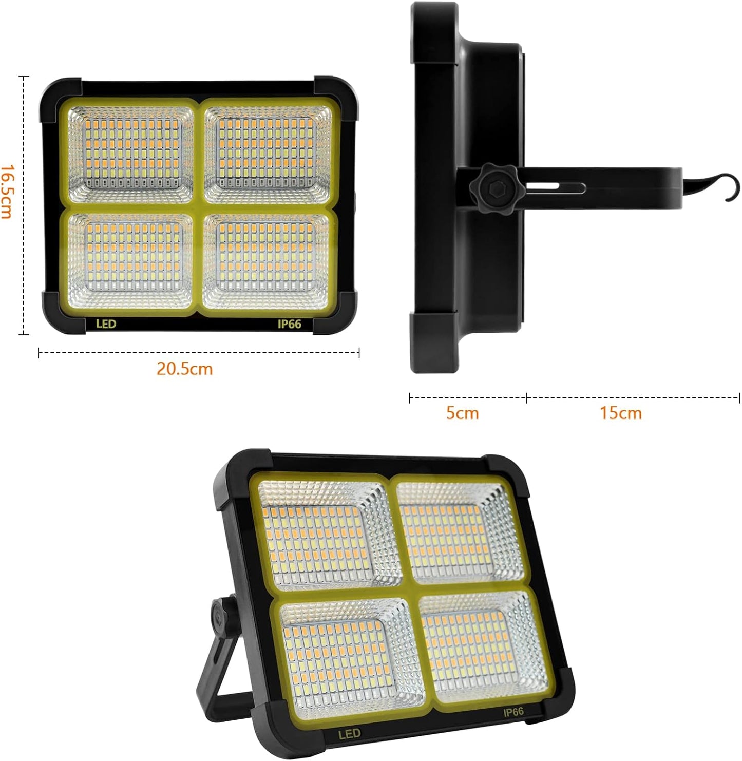 Solar-Arbeitslicht, Schwarz