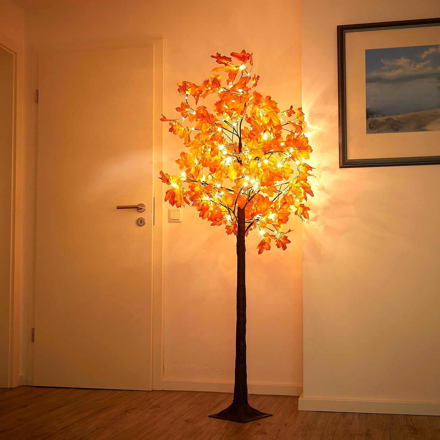 LED Herbstbaum in Ahorn-Optik mit Timerfunktion, 120 warmweisse LEDs, 180 cm