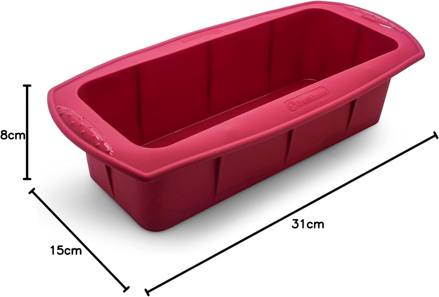 FlexBake Brotbackform, L I 26 X 10 X 7 Cm - Rot