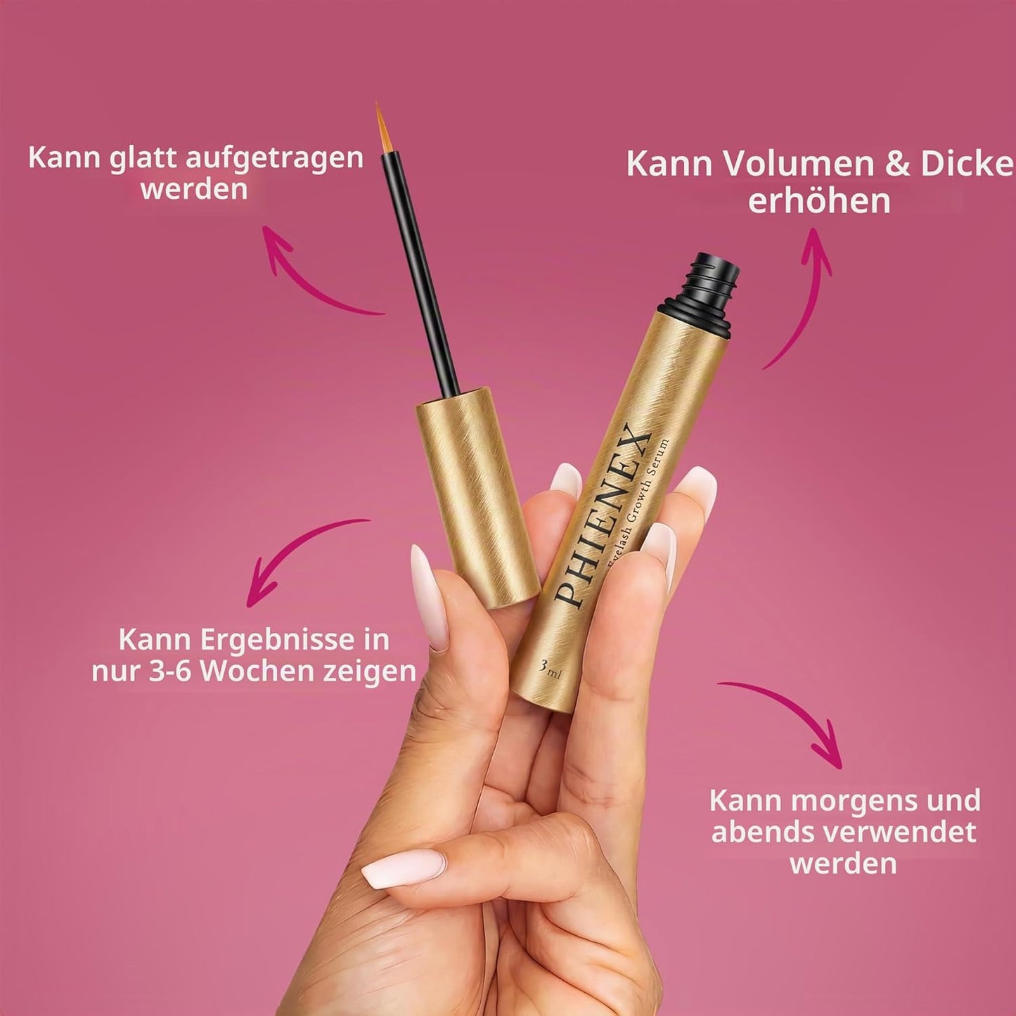 Wimpernserum, Metallisch